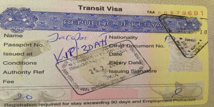 How to apply for a Kenyan transit visa