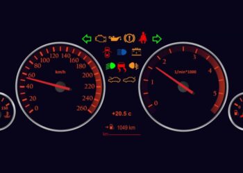 Car dashboard warning lights